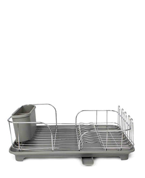 CH Dish Rack With Grey Plastic Base - Silver