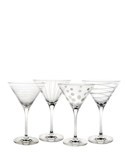 Cheers Set Of 4 Martini Glasses - Clear