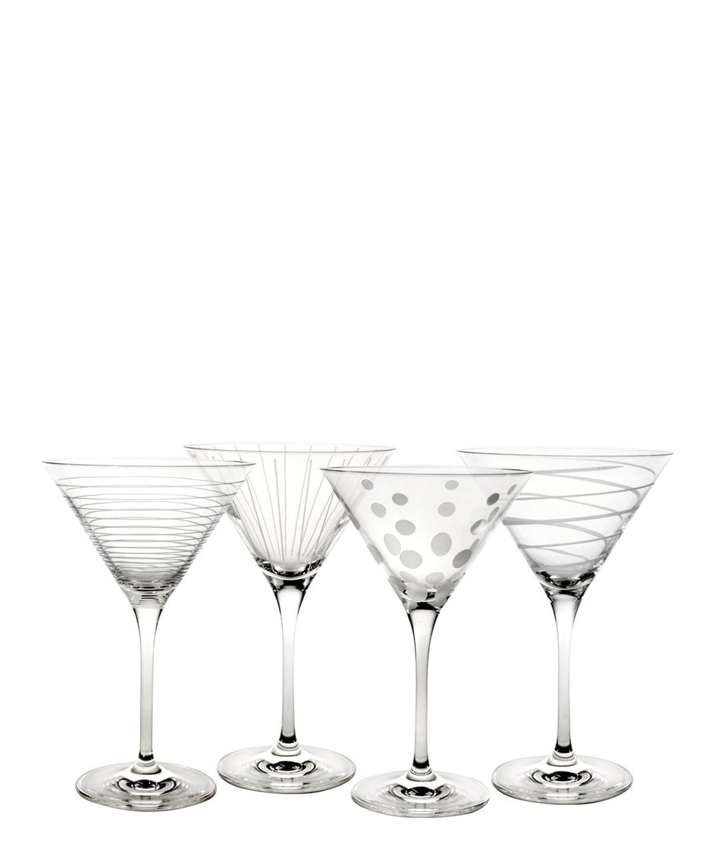 Cheers Set Of 4 Martini Glasses - Clear