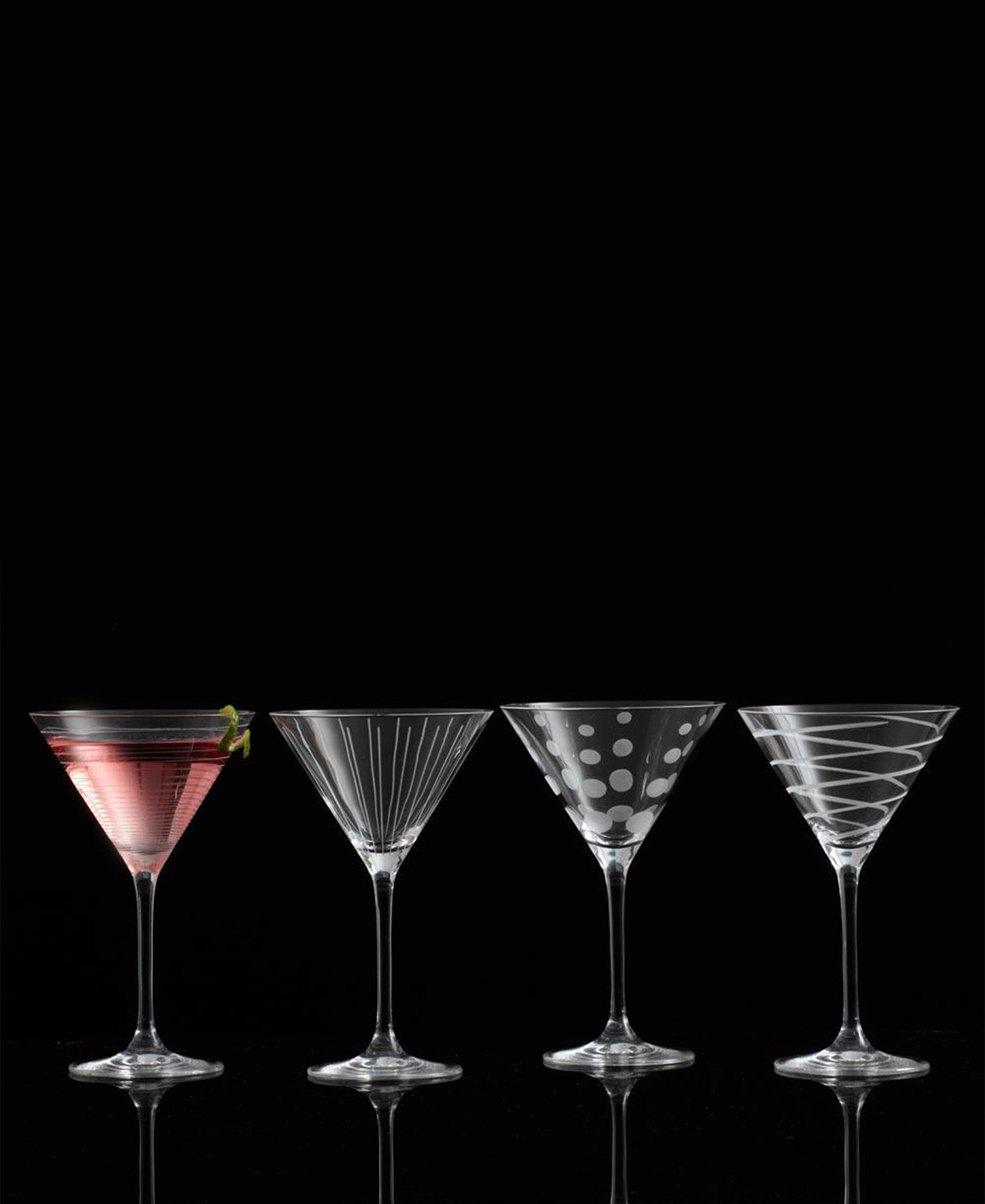 Cheers Set Of 4 Martini Glasses - Clear