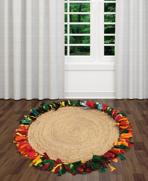 Urban Decor Indian Hand Stitched Carpet - Natural
