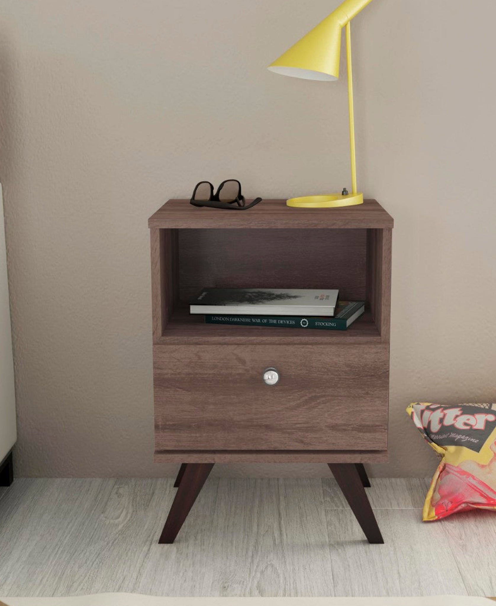 Exotic Designs Night Stand - Brown