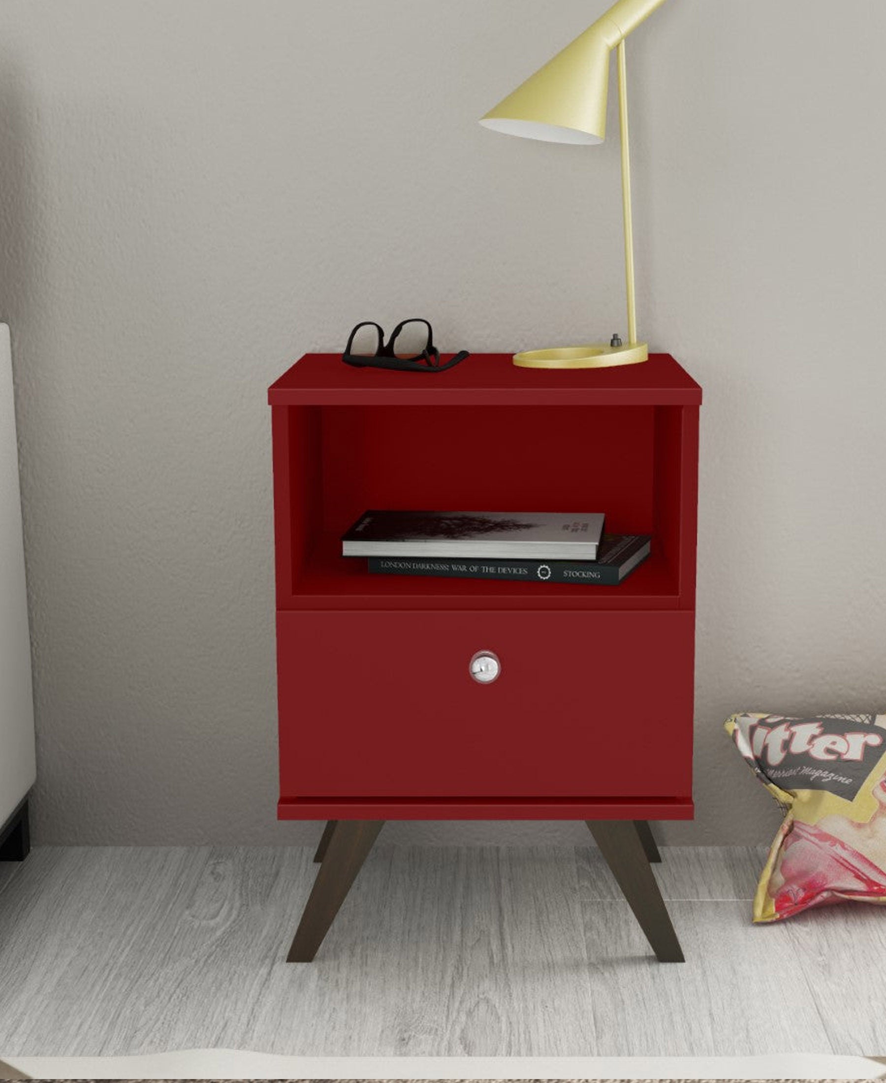 Exotic Designs Night Stand - Red