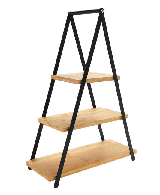 Excellent Houseware 3 Tier Pyramid Food Stand - Black