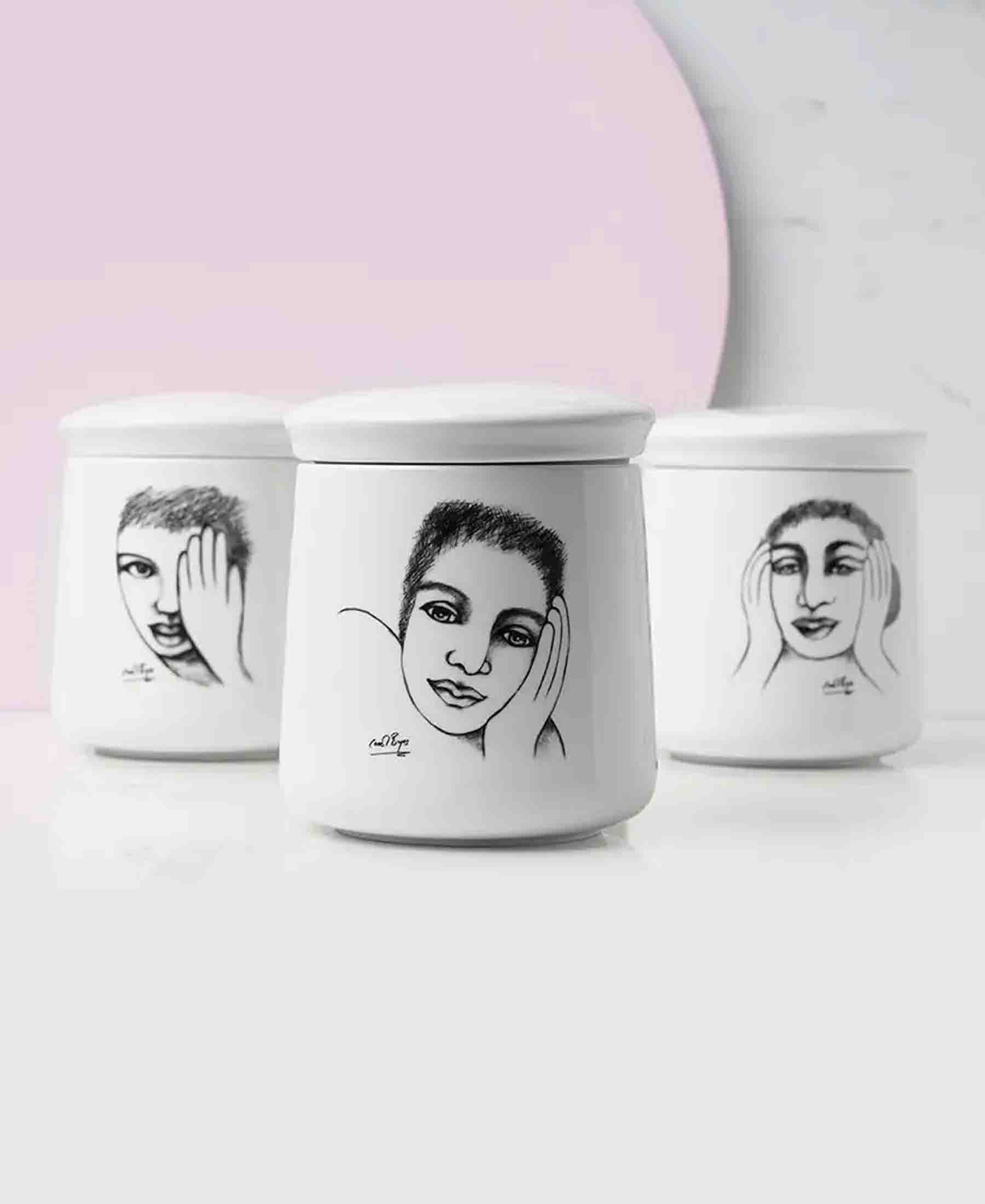 Carrol Boyes Cover Girl Canister With Lid White The Culinarium