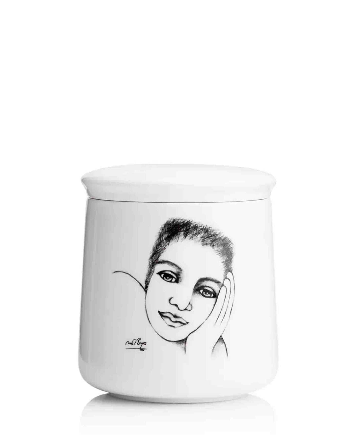 Carrol Boyes Cover Girl Canister With Lid - White