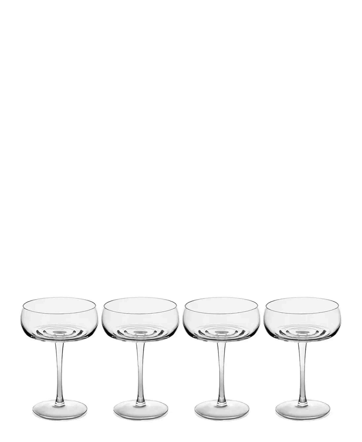 Carrol Boyes Ripple 4 Piece Champagne Coupe Set - Clear