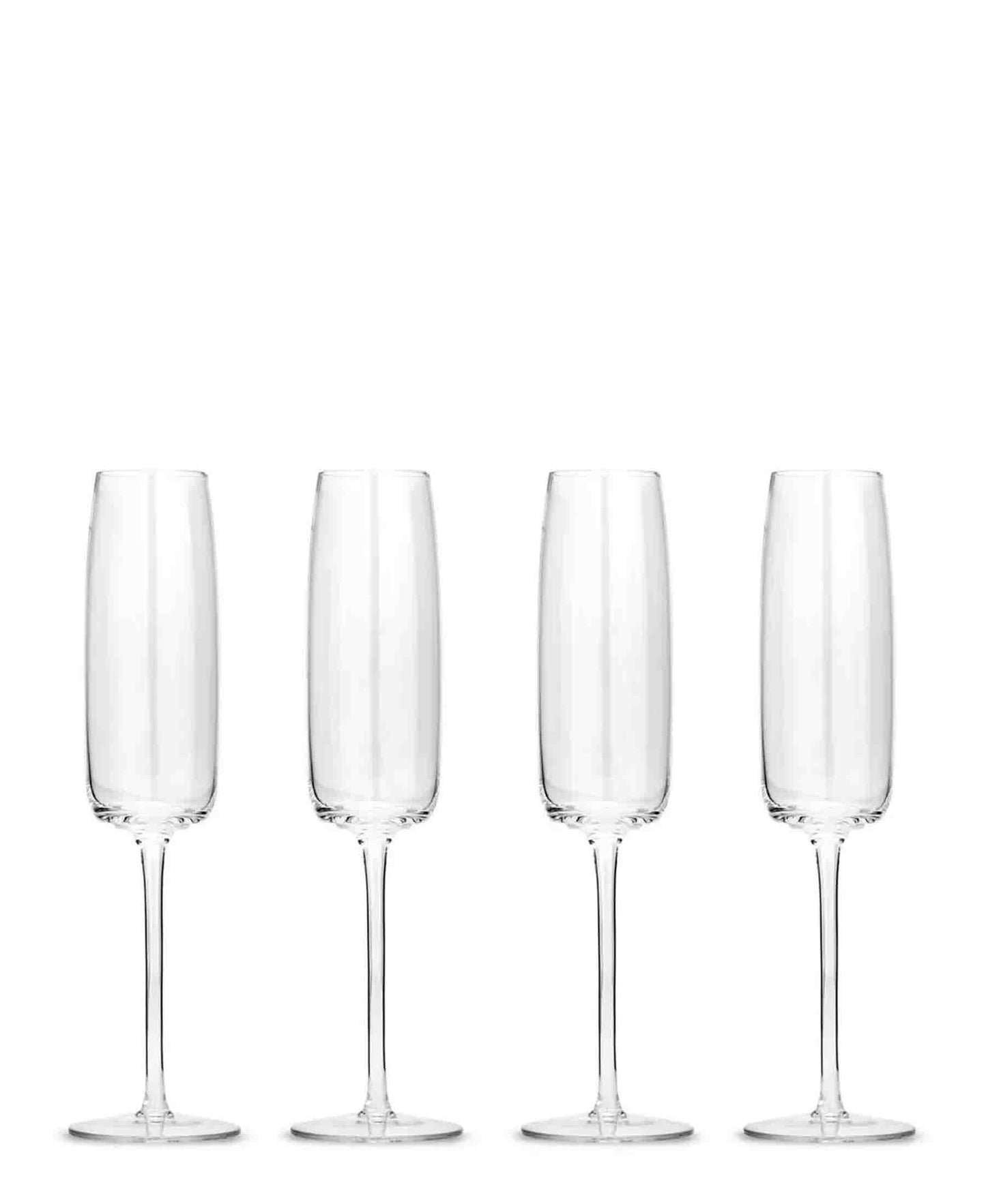 Carrol Boyes Ripple 4 Piece Chamagne Flute Glass - Clear