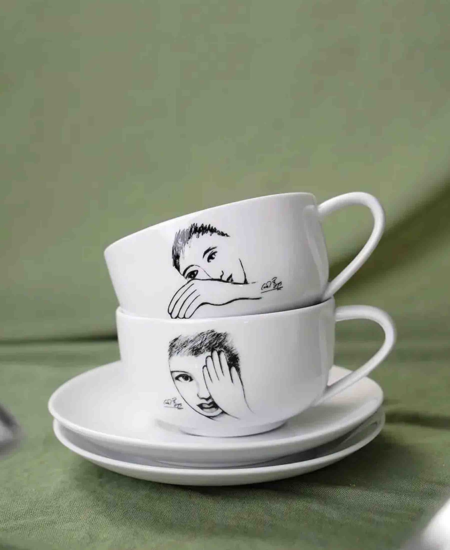 Carrol Boyes Under Wraps Cup  & Saucer - White