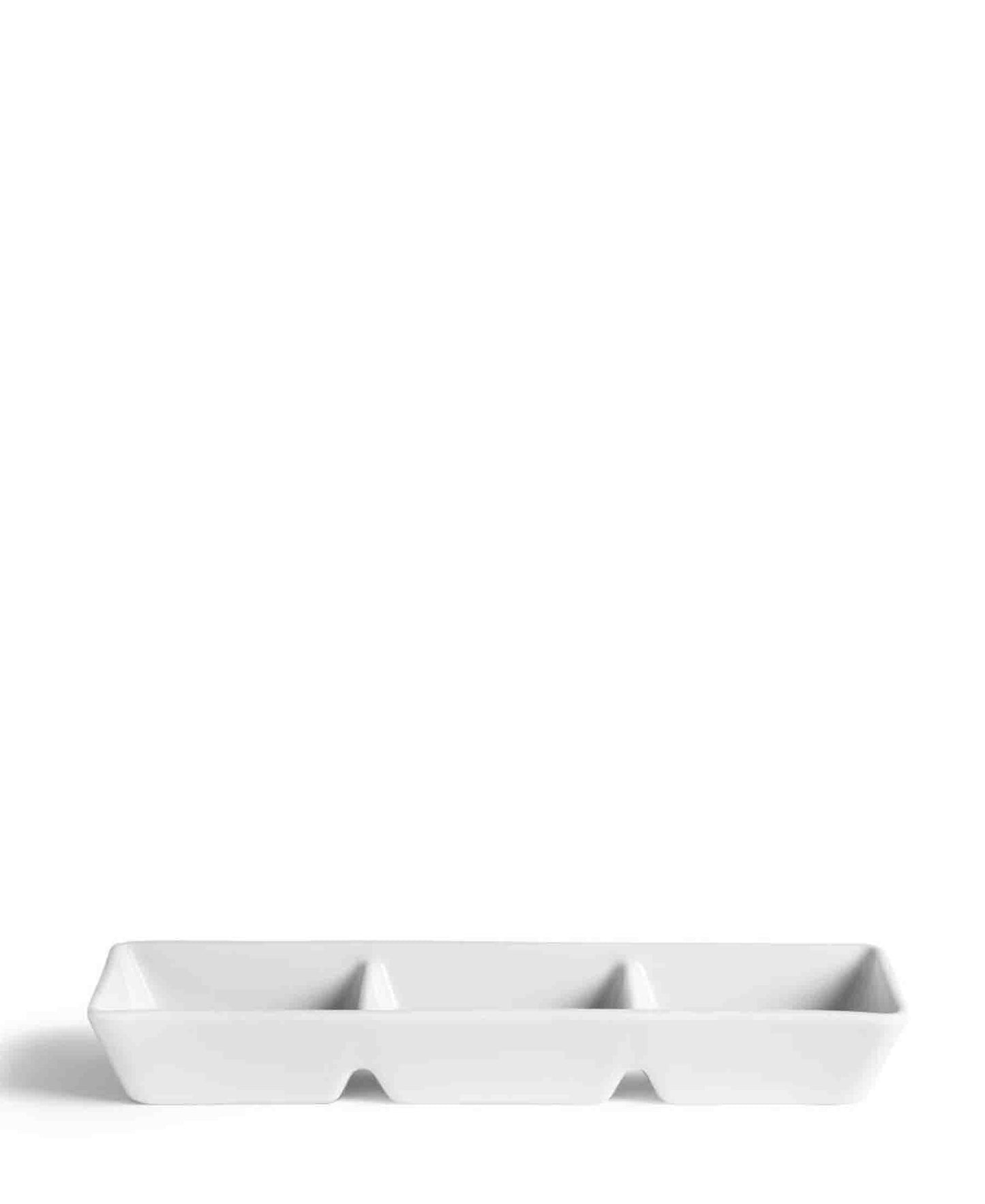 Kitchen Life Ceramic Serving Bowl With Compartments- White