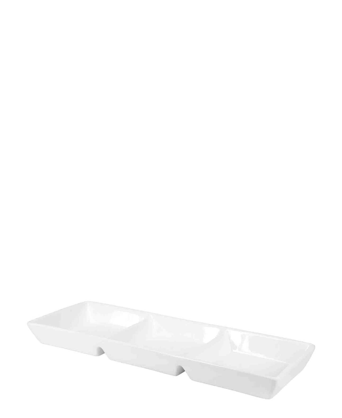 Kitchen Life Ceramic Serving Bowl With Compartments- White