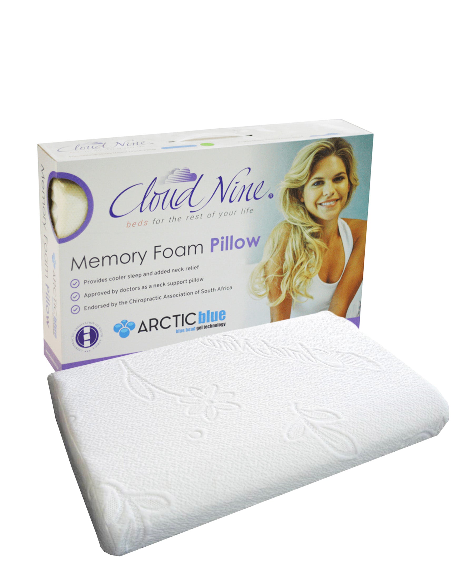 Cloud Nine Memory Foam Pillow - White