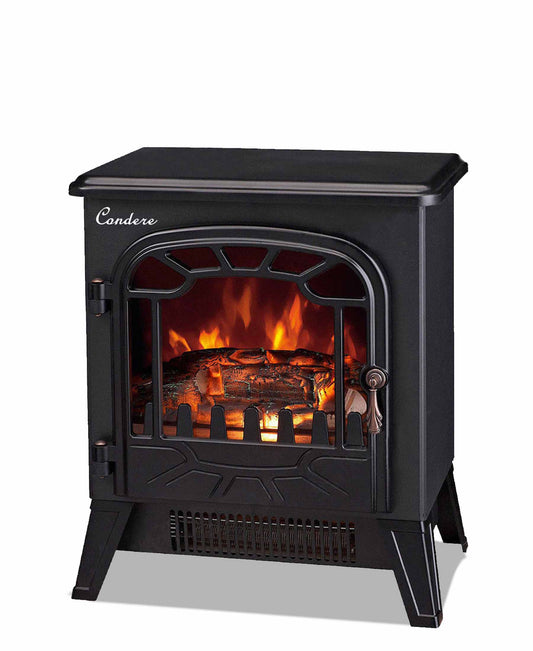 Condere Fireplace Small Electric Heater - Black