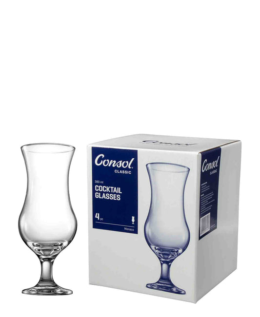 Consol 380ml 4 Piece Cocktail Glass Set - Clear