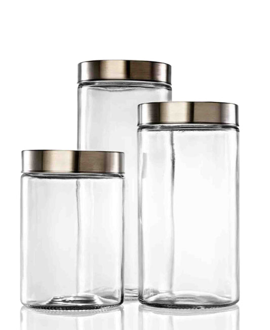 Consol 3 Piece Chicago Canister Set - Clear
