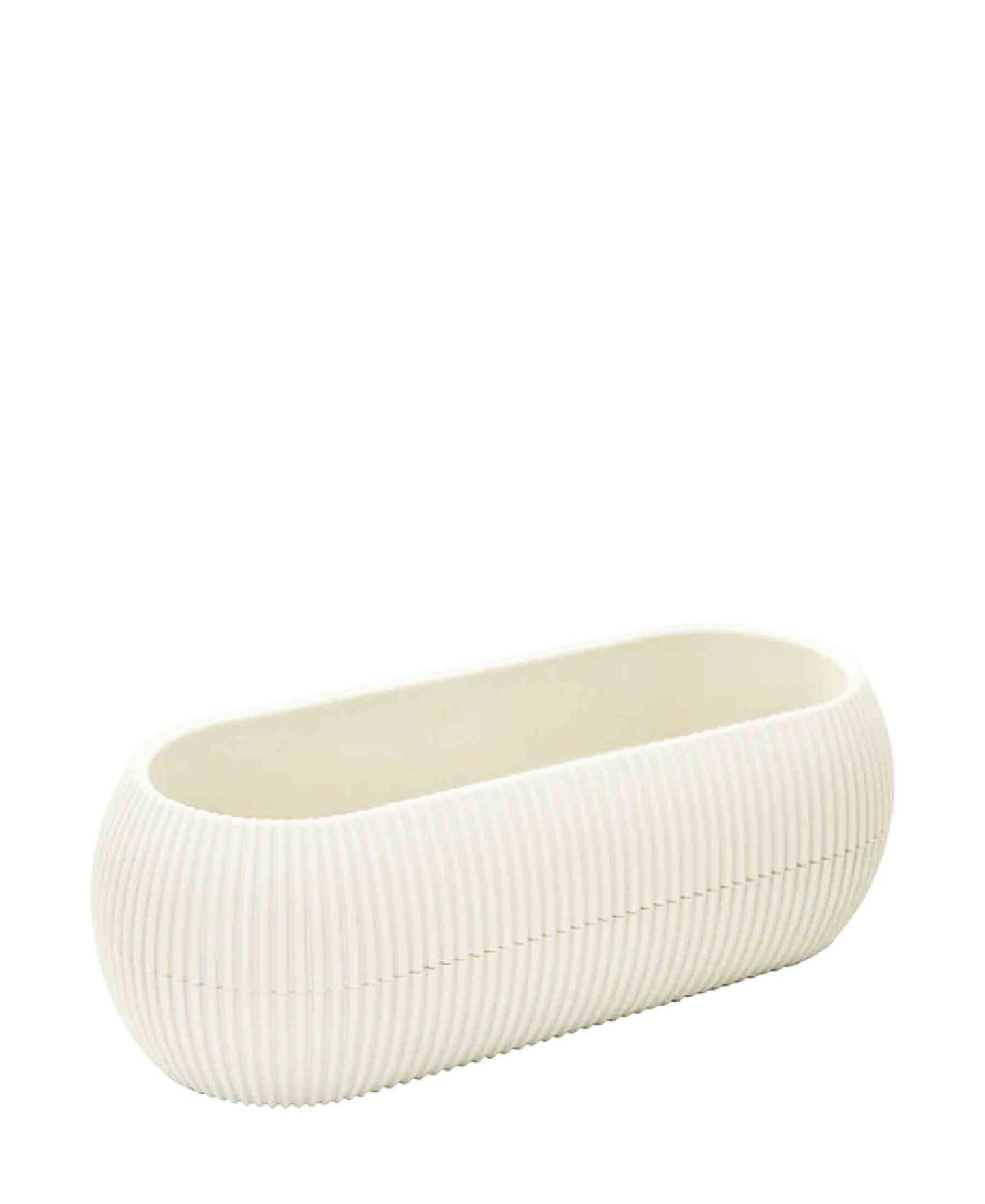 Urban Decor Coral Long Plant Pot 1.30Lt - White