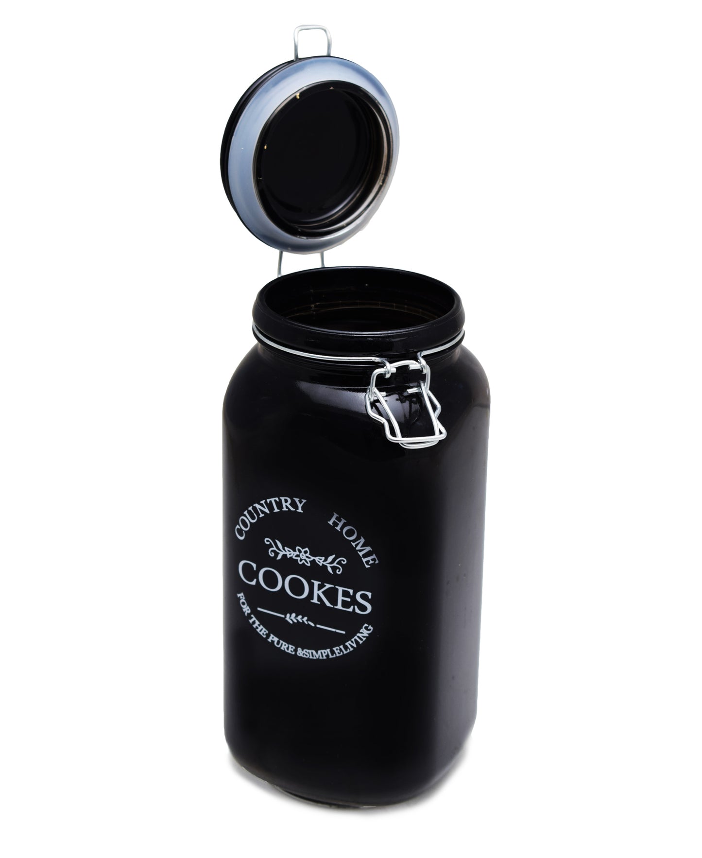 Country Home Cookies Large Jar - Black