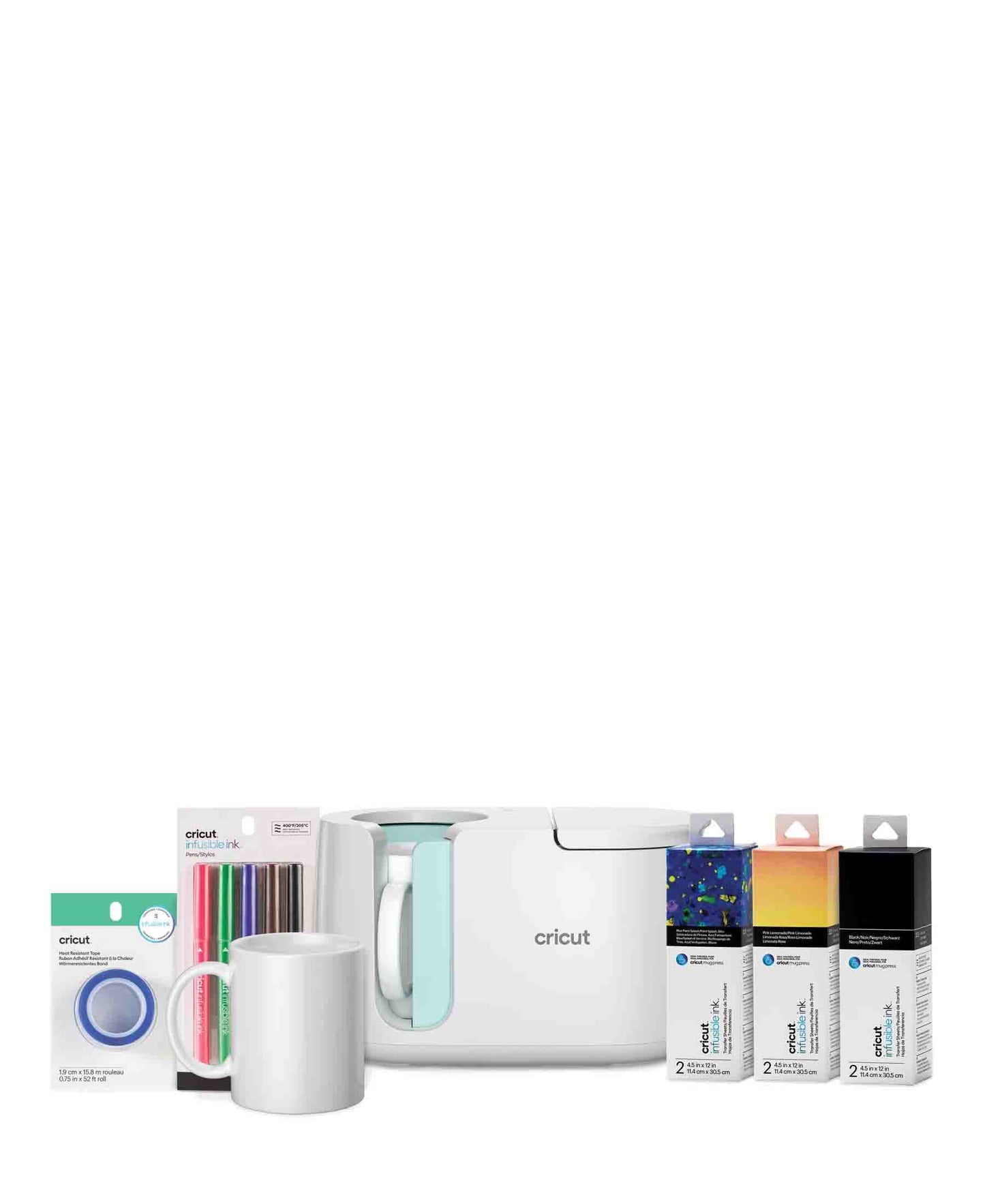 Cricut Mug Press Starter Bundle - White