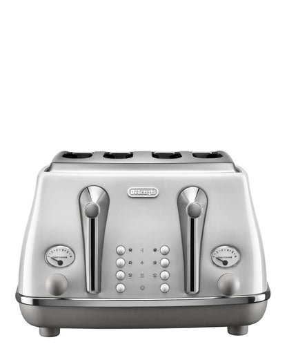 Delonghi Icona Capitals 4 Slice Toaster - White