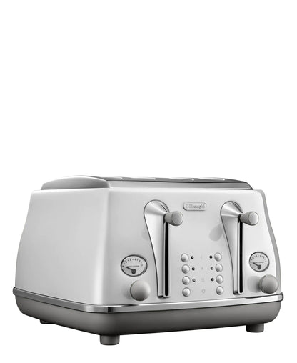 Delonghi Icona Capitals 4 Slice Toaster - White