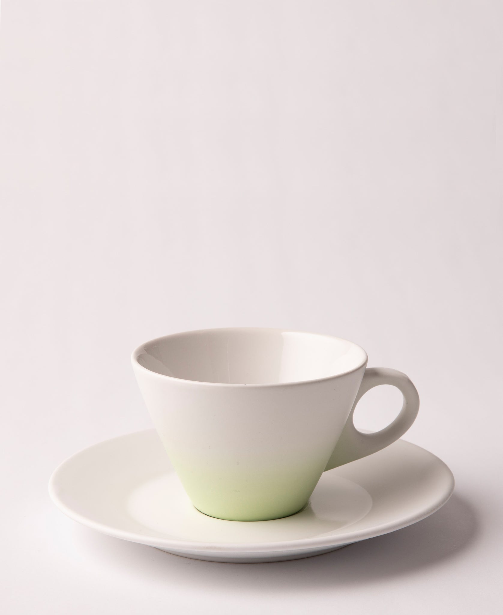 Jenna Clifford Lime Cup & Saucer 200ml - White