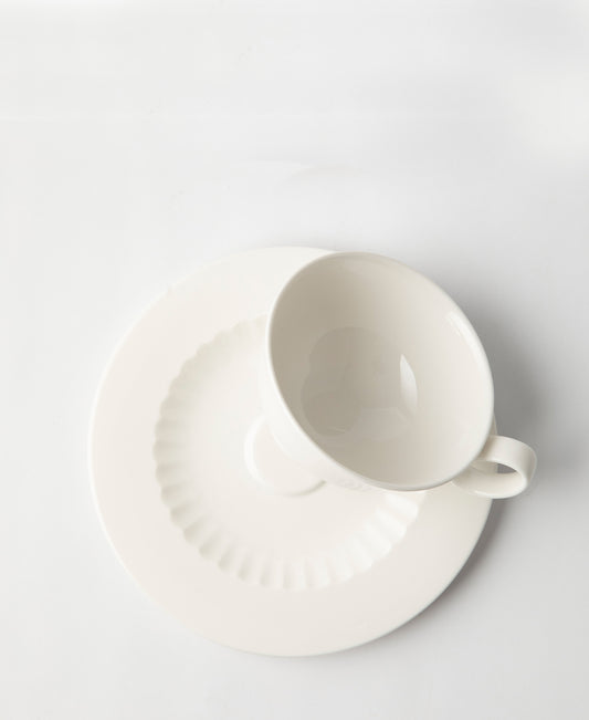 Jenna Clifford Tea Cup & Saucer 200ml - White