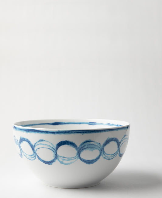 Jenna Clifford 21cm Serving Bowl - White & Blue