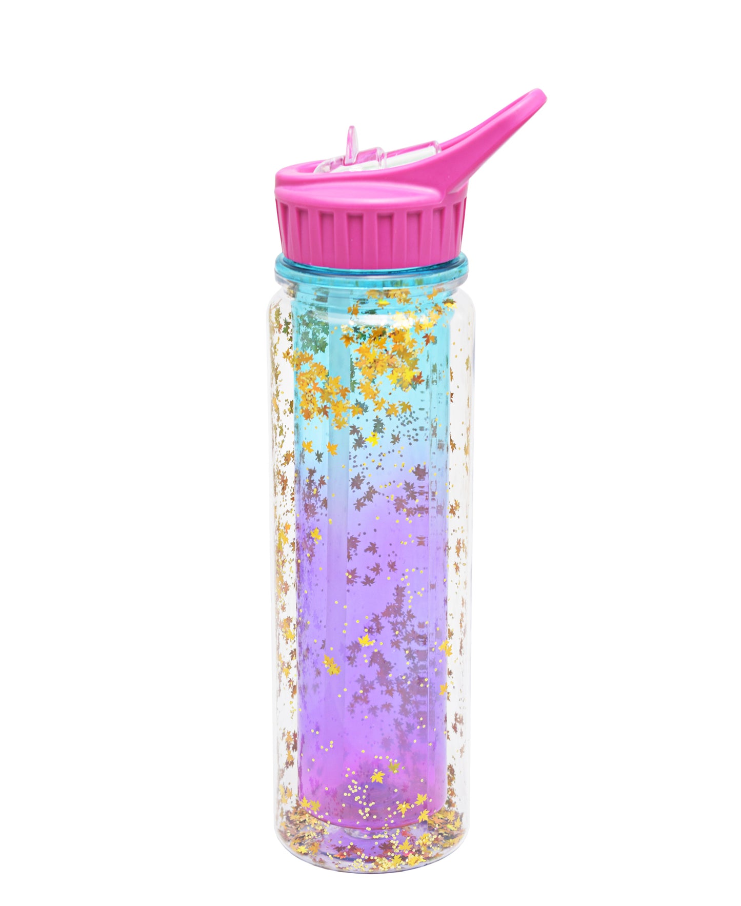 Double Wall Acrylic Travel Bottle - Pink & Purple