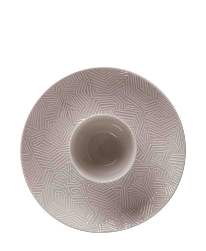 Maxwell & Williams Dune Serving Platter with Sauce Well - Taupe