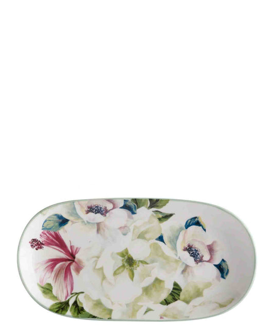 Casa Domani Magnolia Oval Platter 33 x 17cm - White