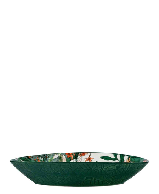 Maxwell & Williams Night Garden Foliage Oval Bowl, 32cm - Green