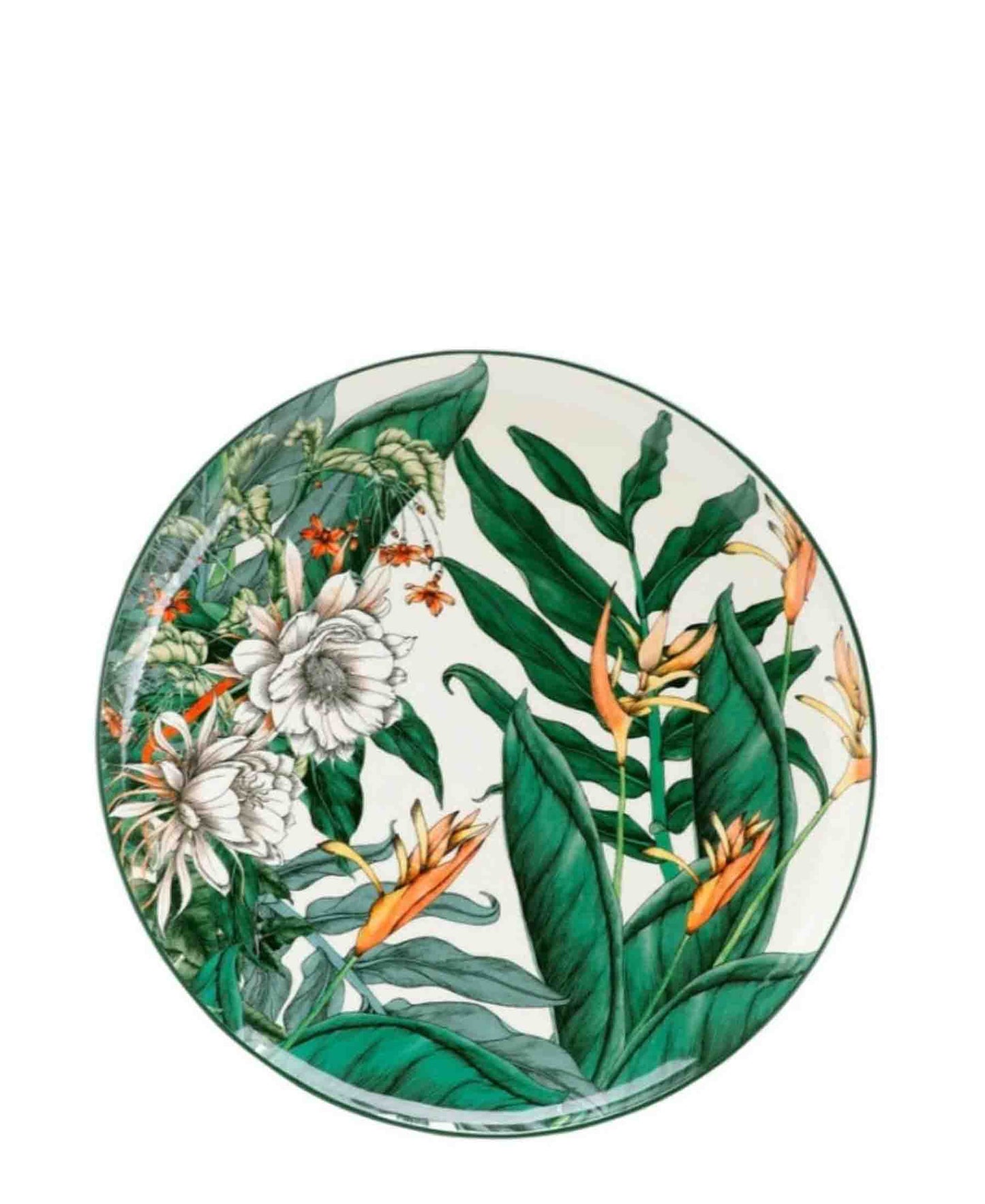 Maxwell & Williams Night Garden Foliage Round Platter, 36cm - Green