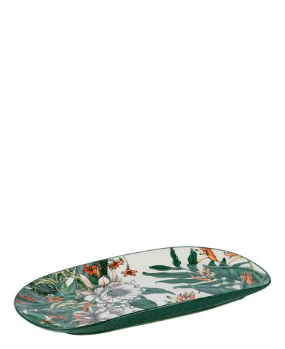 Maxwell & Williams Night Garden Foliage Oblong Platter, 40cm - Green