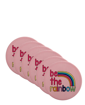 Maxwell & Williams Rainbow Ceramic Coaster 10cm - Pink