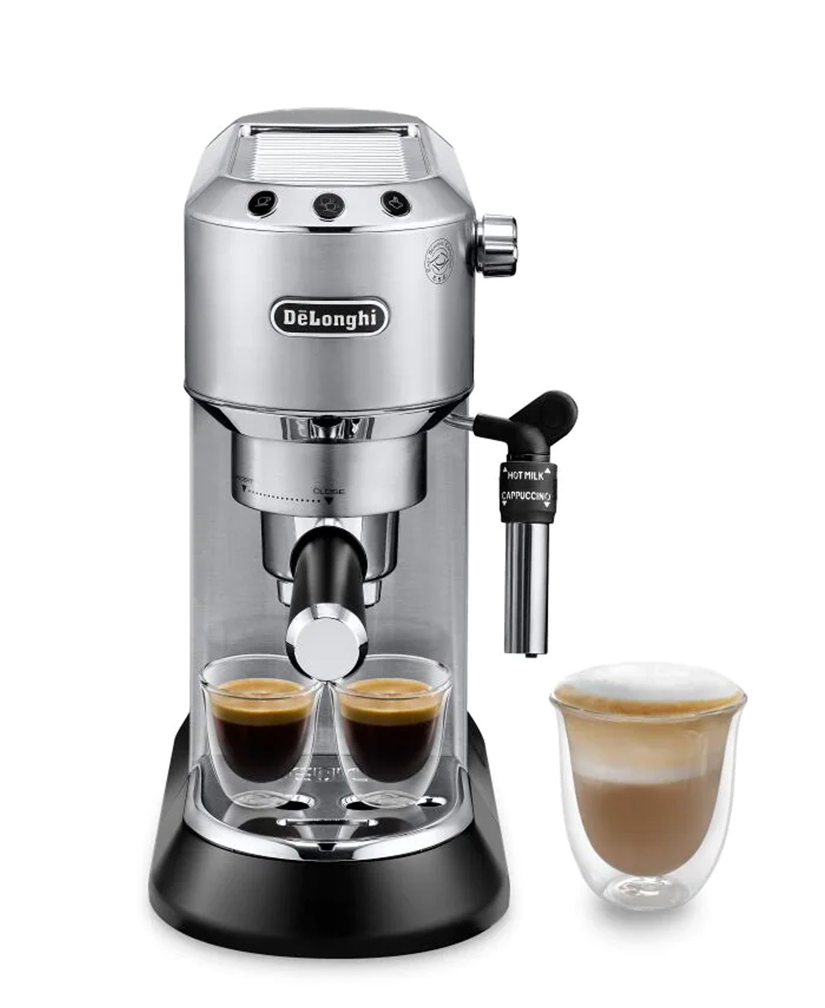 DeLonghi Dedica Pump Manual Espresso Coffee Machine - Metallic