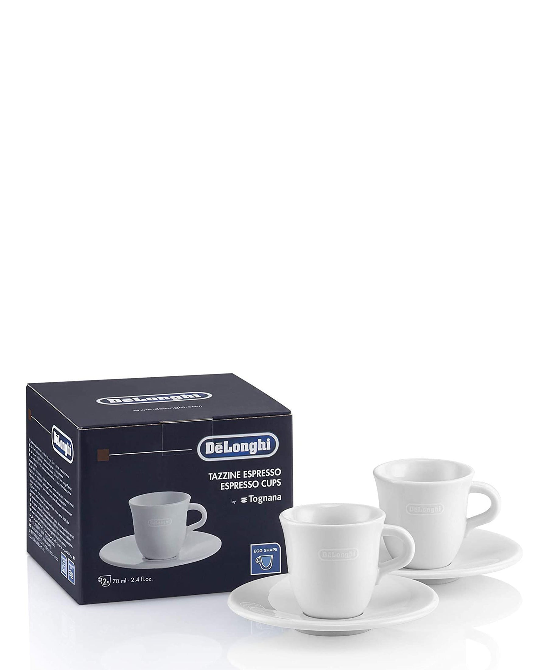 DeLonghi Porcelain Espresso Cups - White