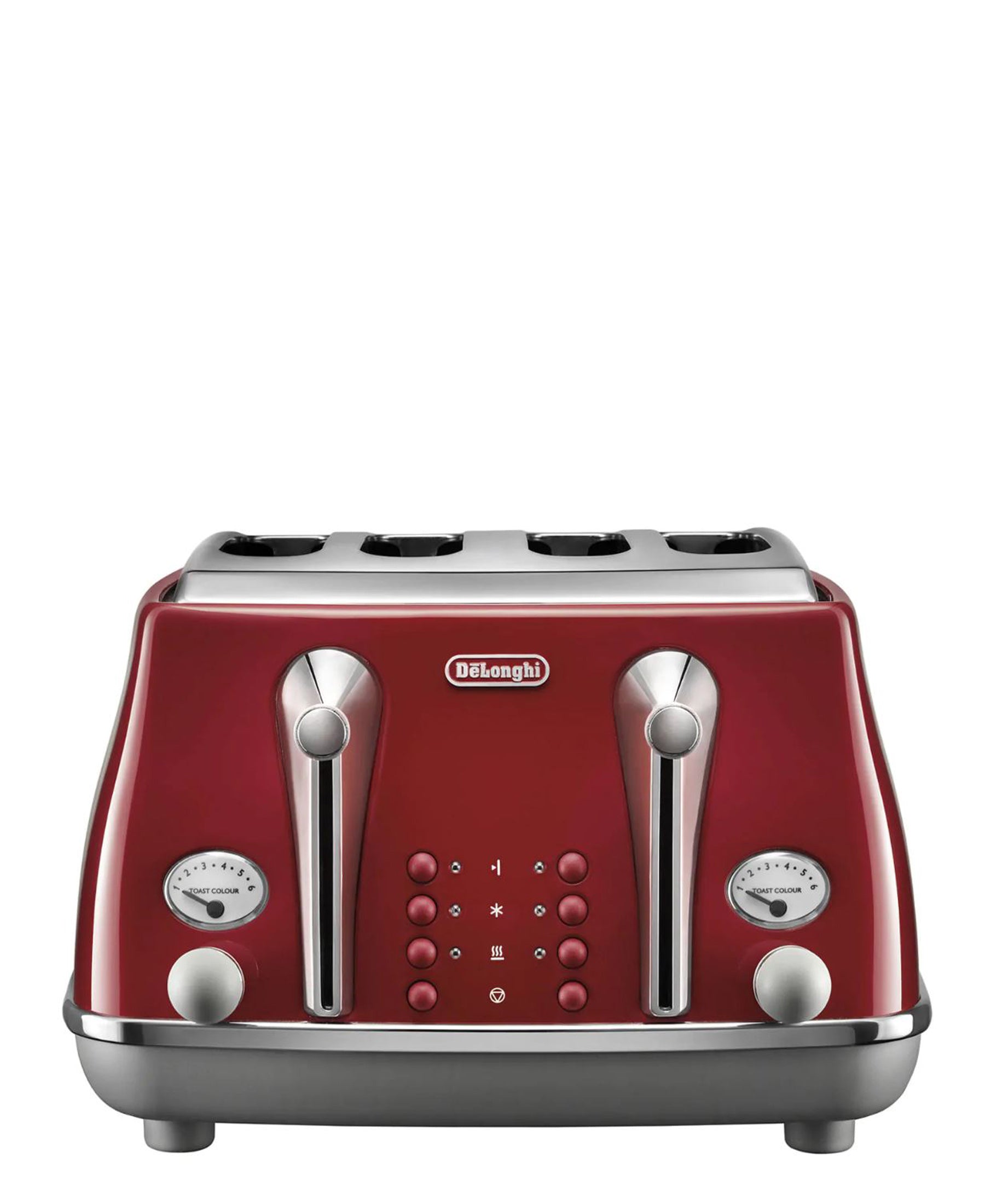 Delonghi Icona Capitals 4 Slice Toaster - Red