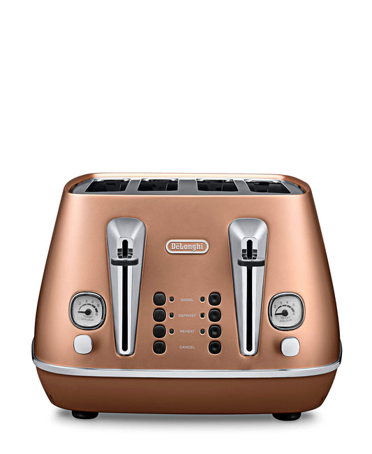 DeLonghi Distinta 4 Slice Toaster - Copper