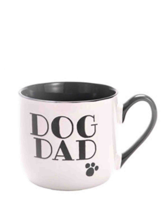 Kitchen Life 440ml "Dog Dad" Ceramic Mug - Black & White