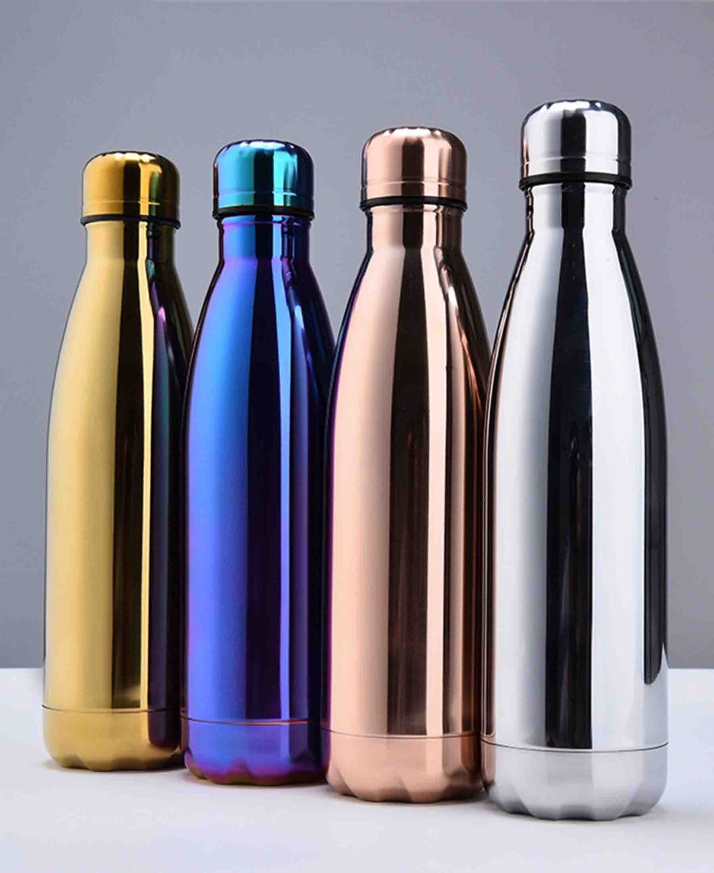 Double Wall Stainless Steel 500ml Water Bottle - Silver