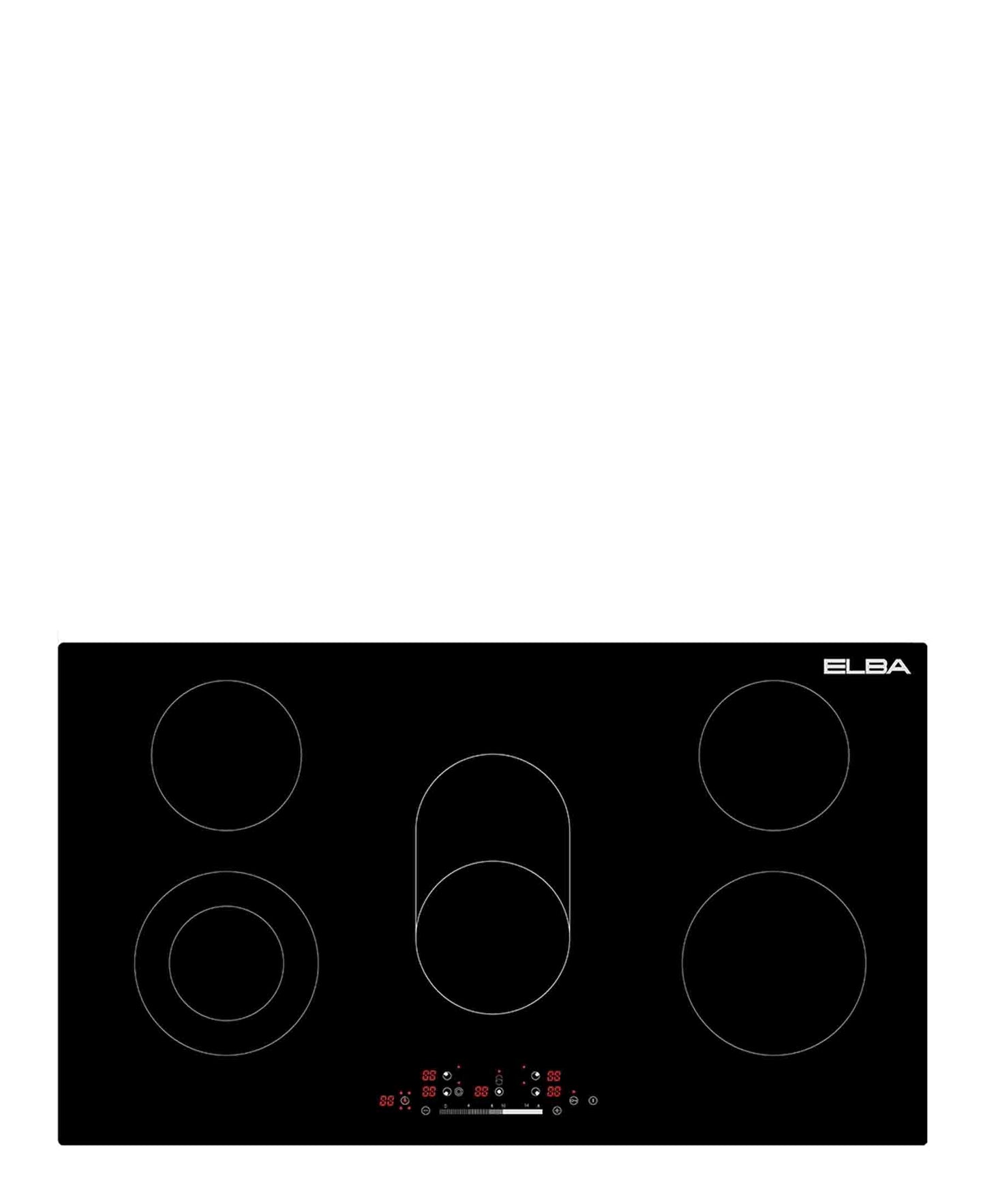 Elba Classic 90cm 5 Zone Ceran Hob - Black