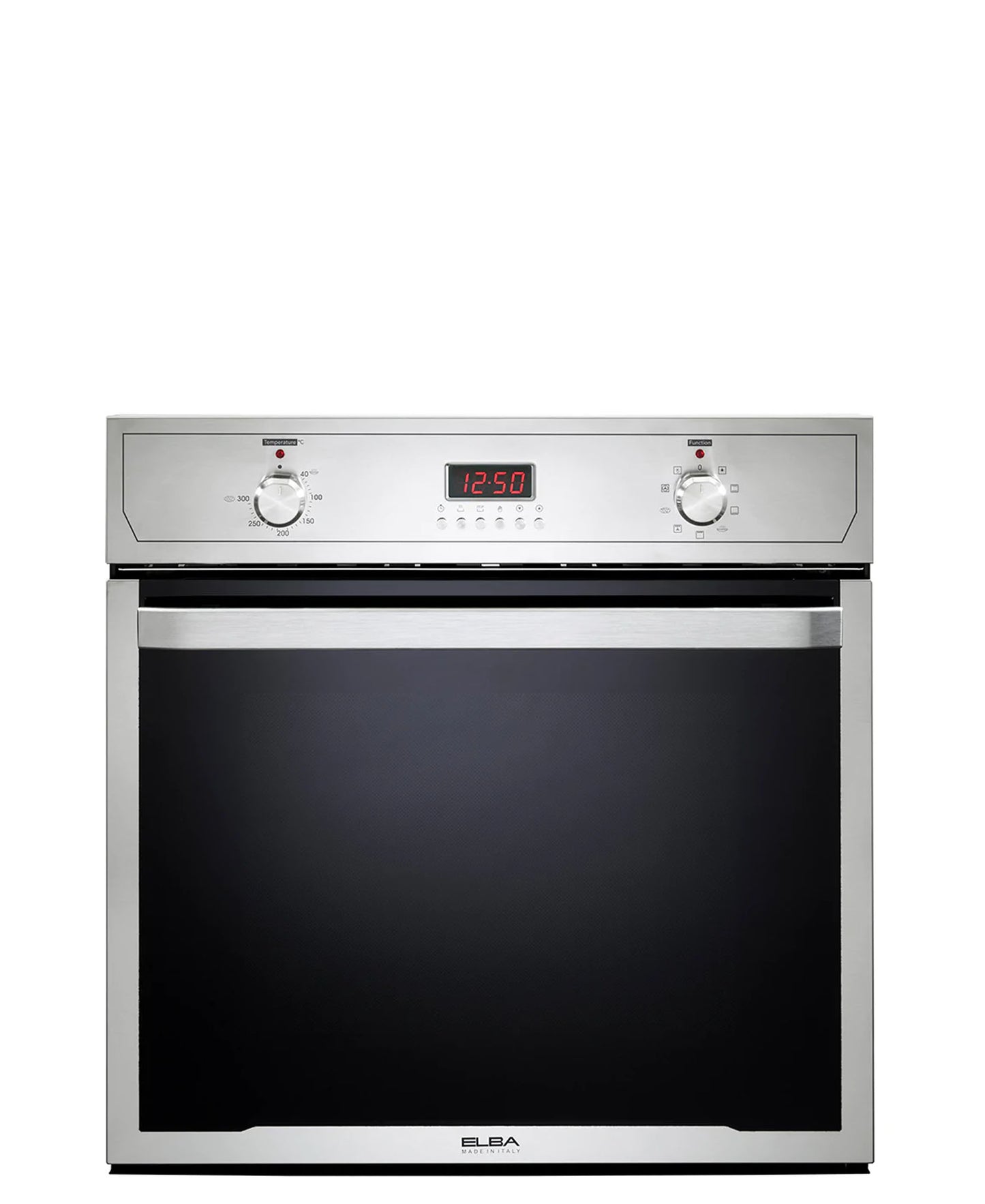 Elba Elio 60cm Multifunction Electric Oven - Silver & Black