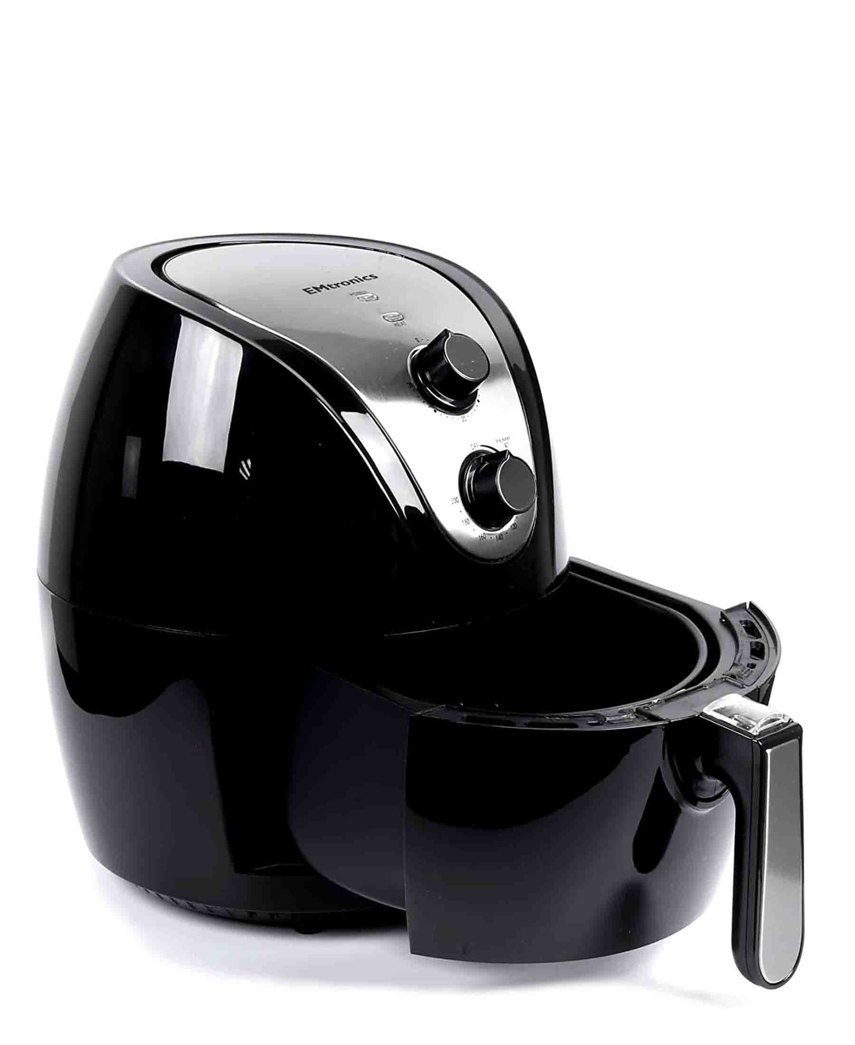EMtronics Large Analogue Family 4.5L Air Fryer Black The Culinarium
