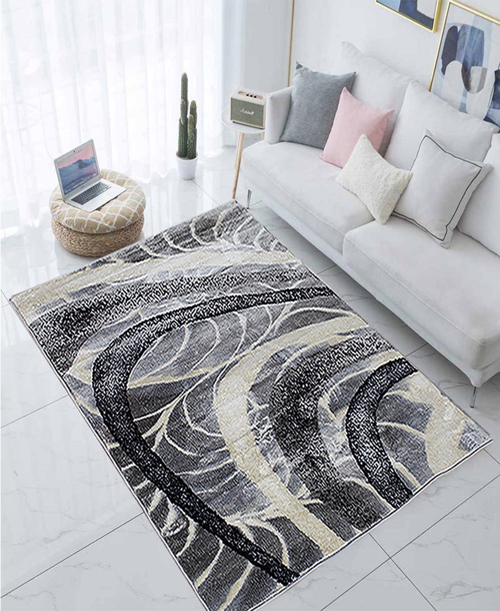 Cape Town Moondust Carpet 500mm x 800mm - Grey