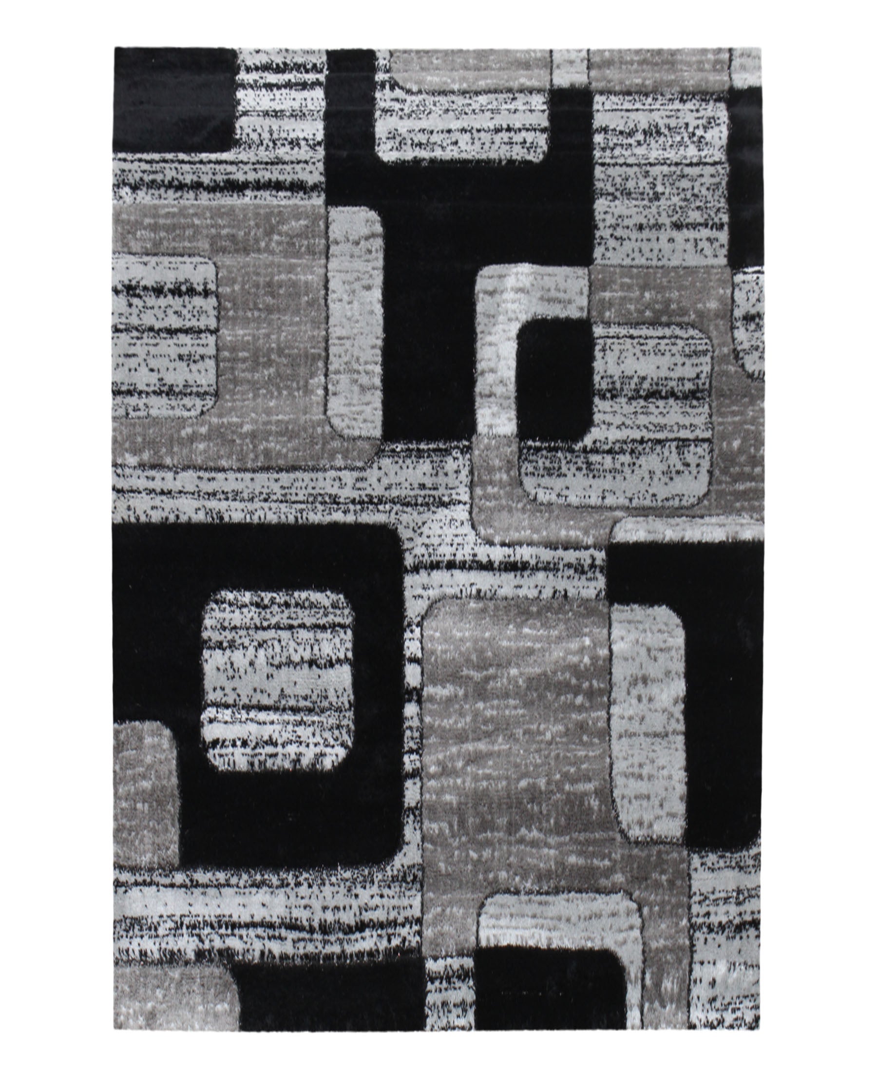 Izmir Jigsaw Carpet 1500mm X 2000mm - Grey