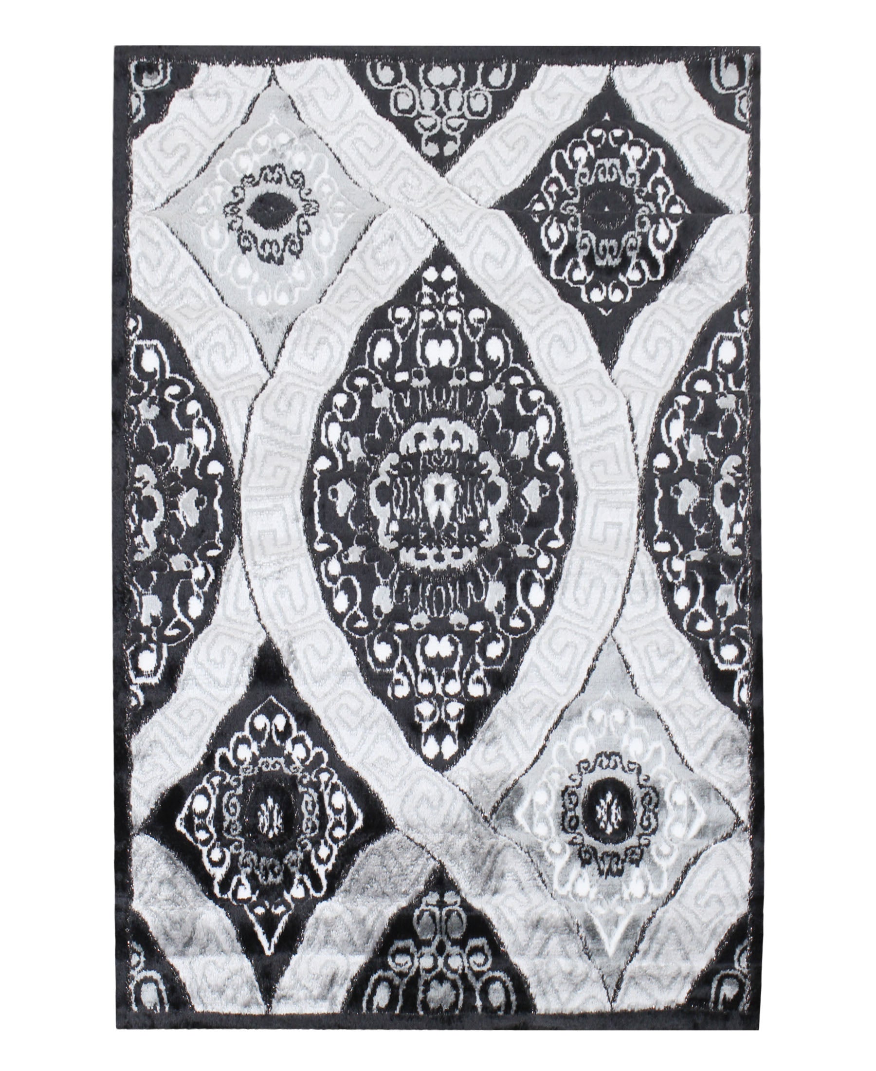 Izmir Diamond Carpet 1500mm X 2000mm - Grey