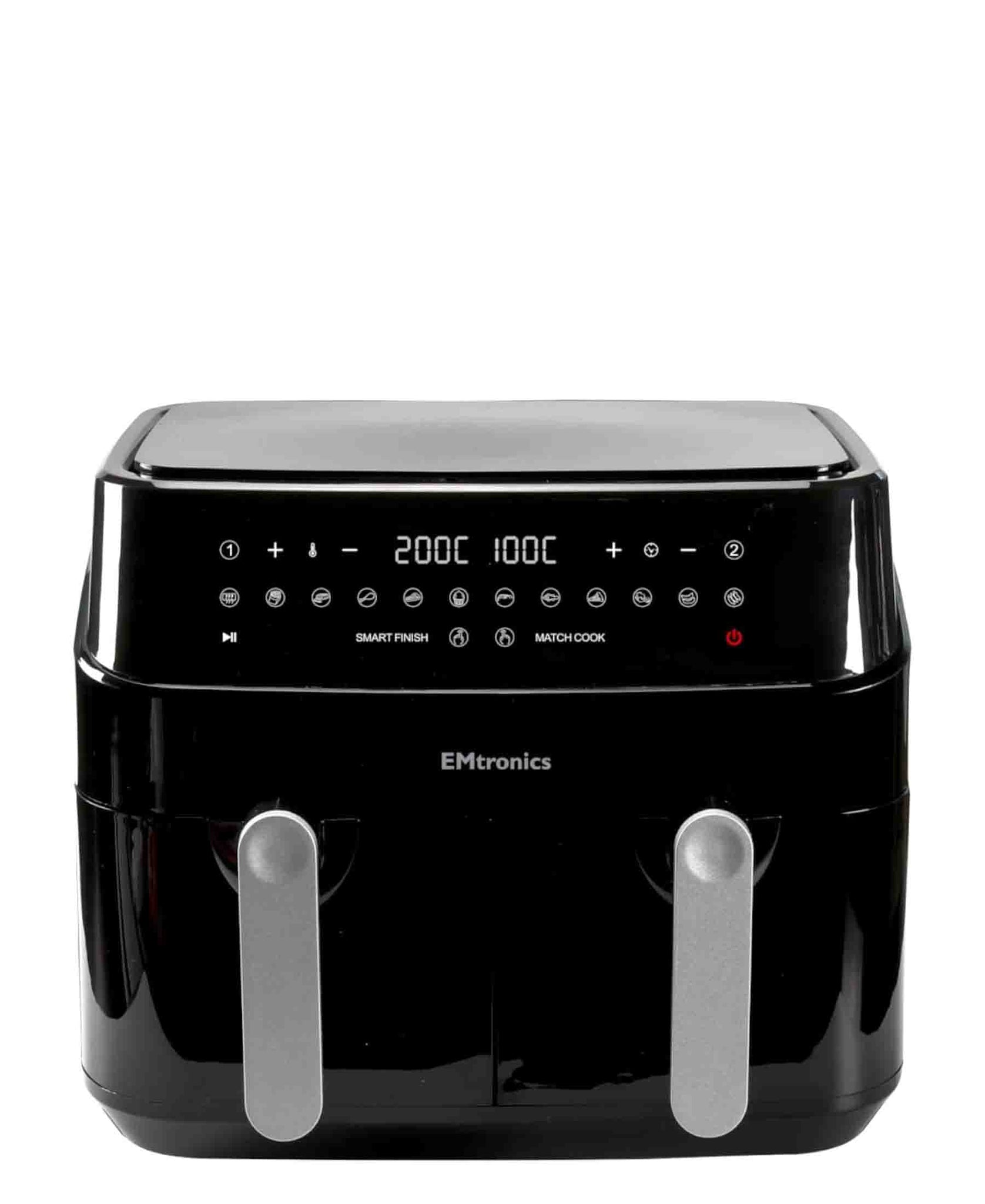 EMtronics Digital 9L Air Fryer Double Basket Smart Cook Air Fryer - Bl –  The Culinarium