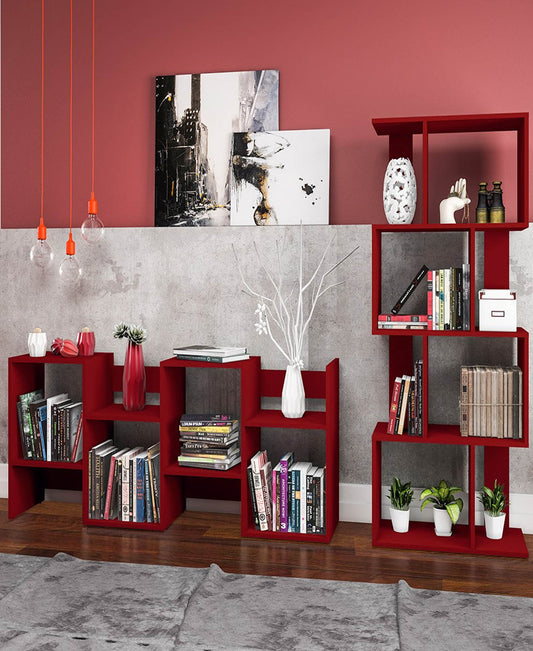 Exotic Designs Book Shelf - Red