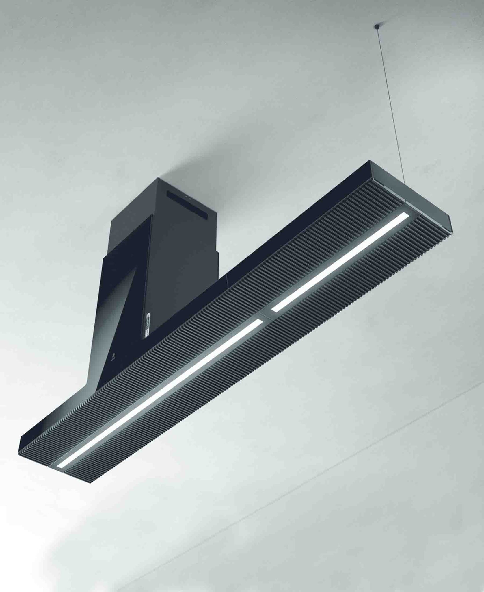 Elica 180cm Island Cooking Hood Black The Culinarium