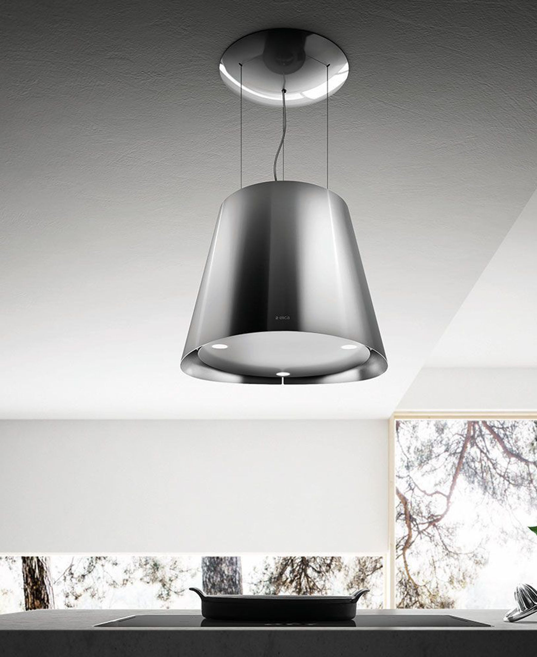 Elica Juno Island Extractor Silver The Culinarium